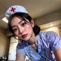黒髪ナース 4枚目