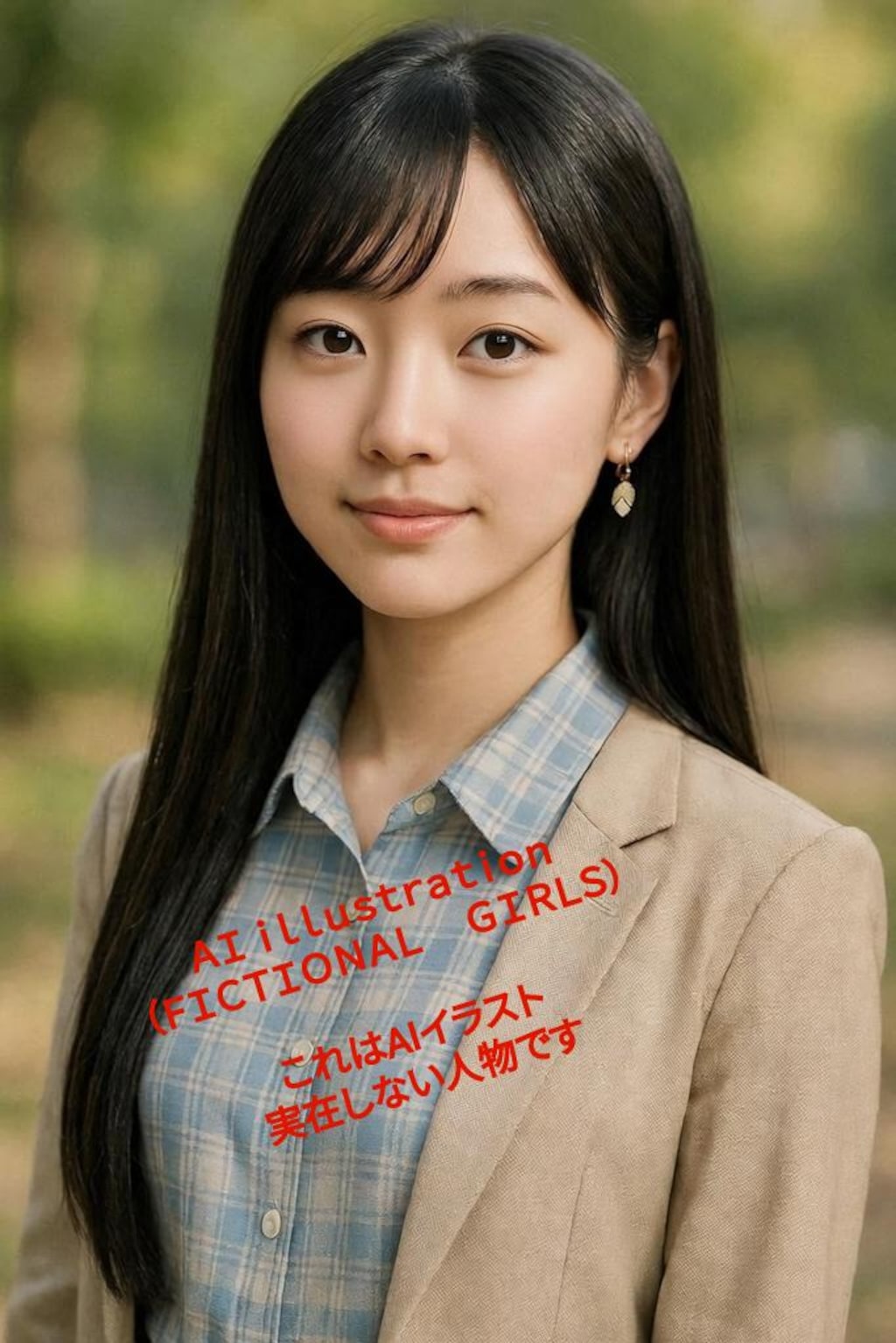 伊達メガネのロングヘア美少女