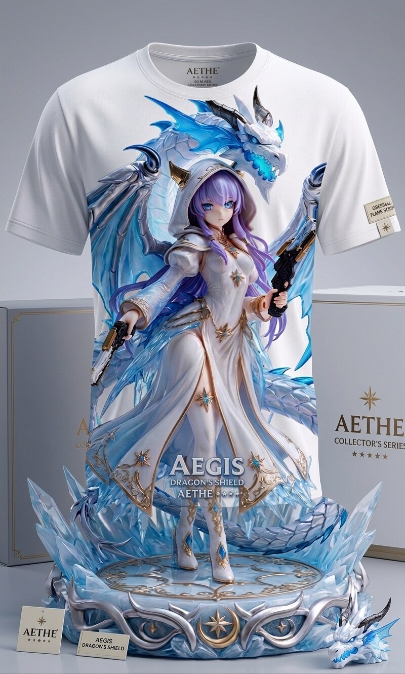 異世界制服少女達　青龍の聖女　アクリルＴシャツフィギュア