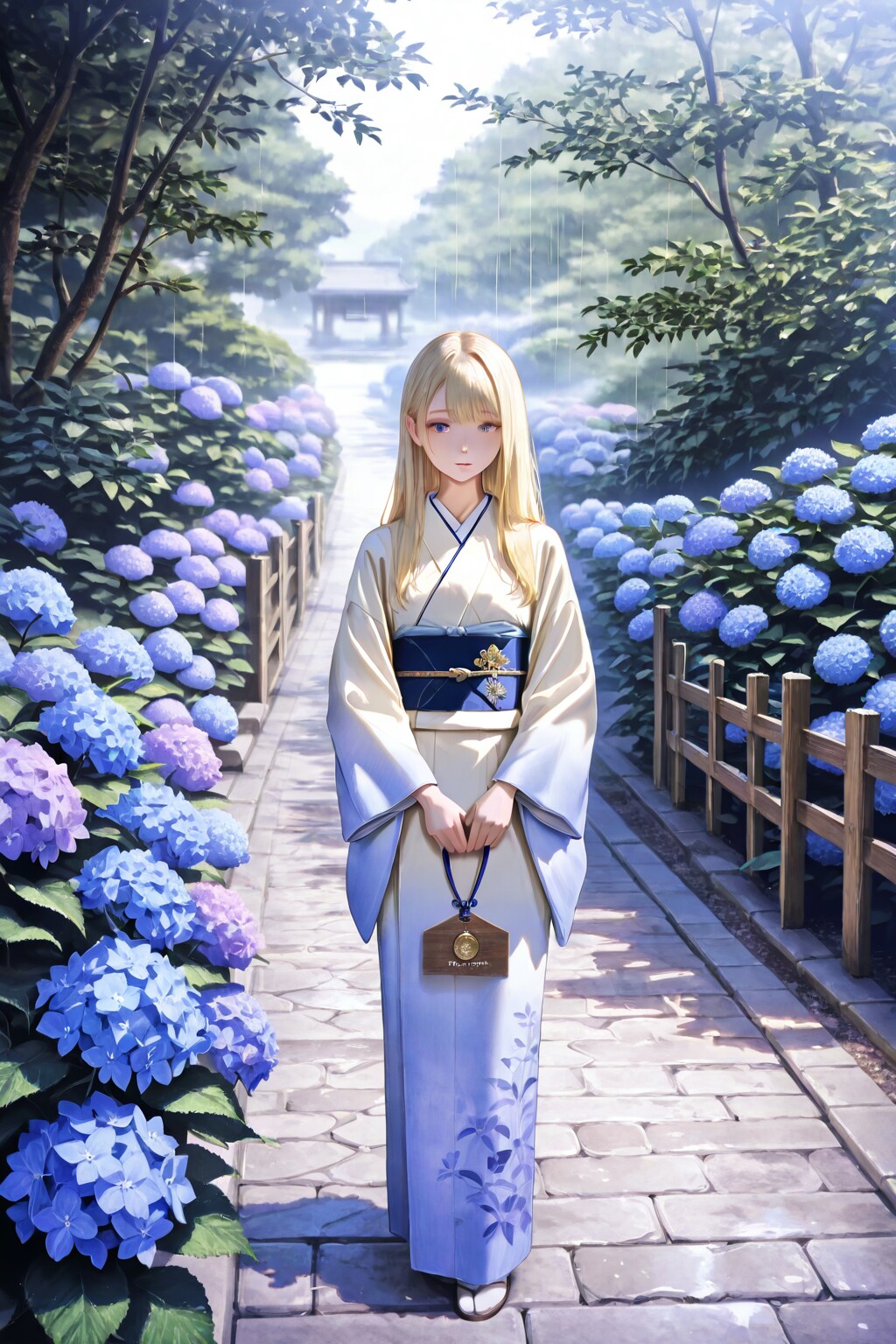 紫陽花と私