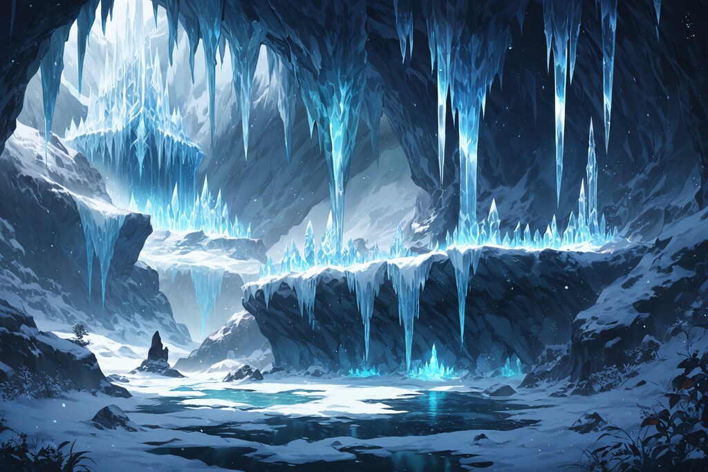 異世界アイアス　イズン大陸奥地　大氷穴