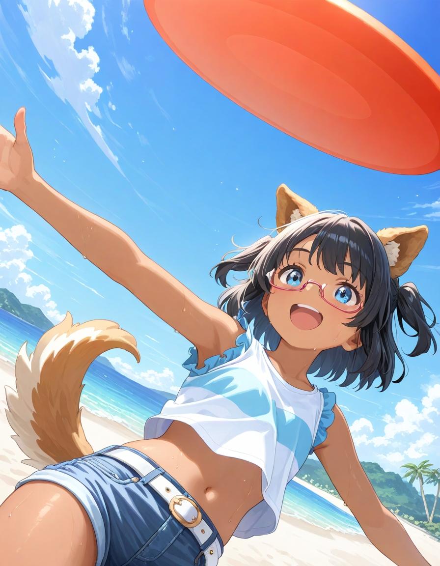 フリスビーキャッチ！