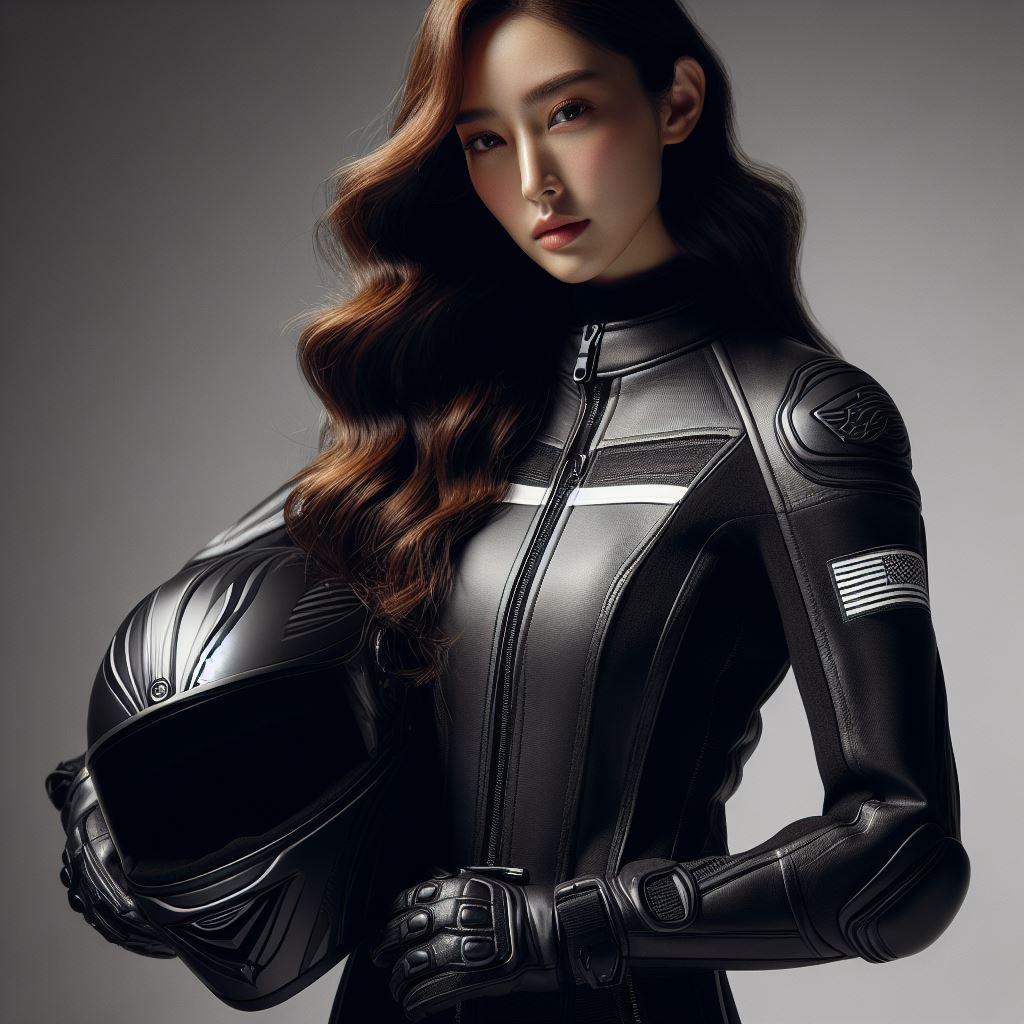 ライダースーツの綺麗なお姉さん