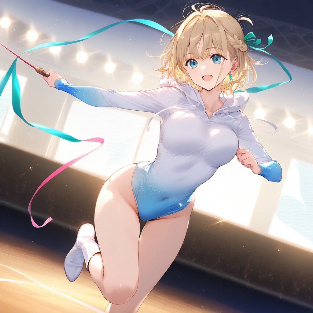 金髪ショート新体操美少女