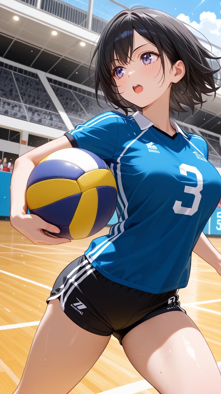 スポーツする美少女