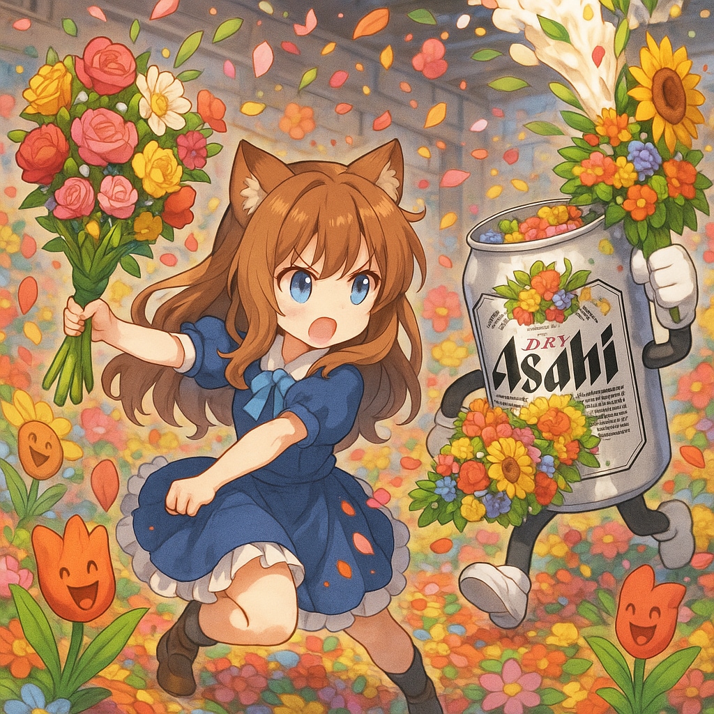 花束バトラーの小さな女の子