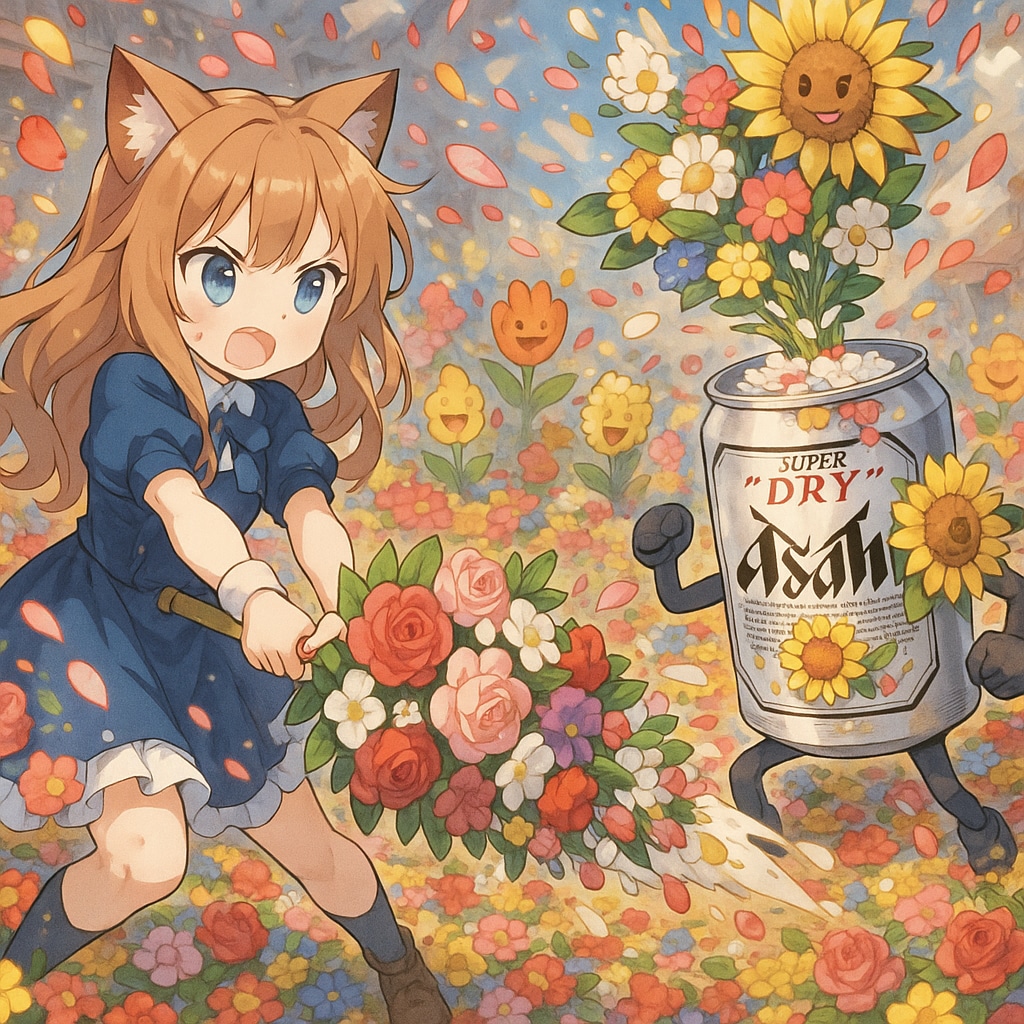 花束バトラーの小さな女の子