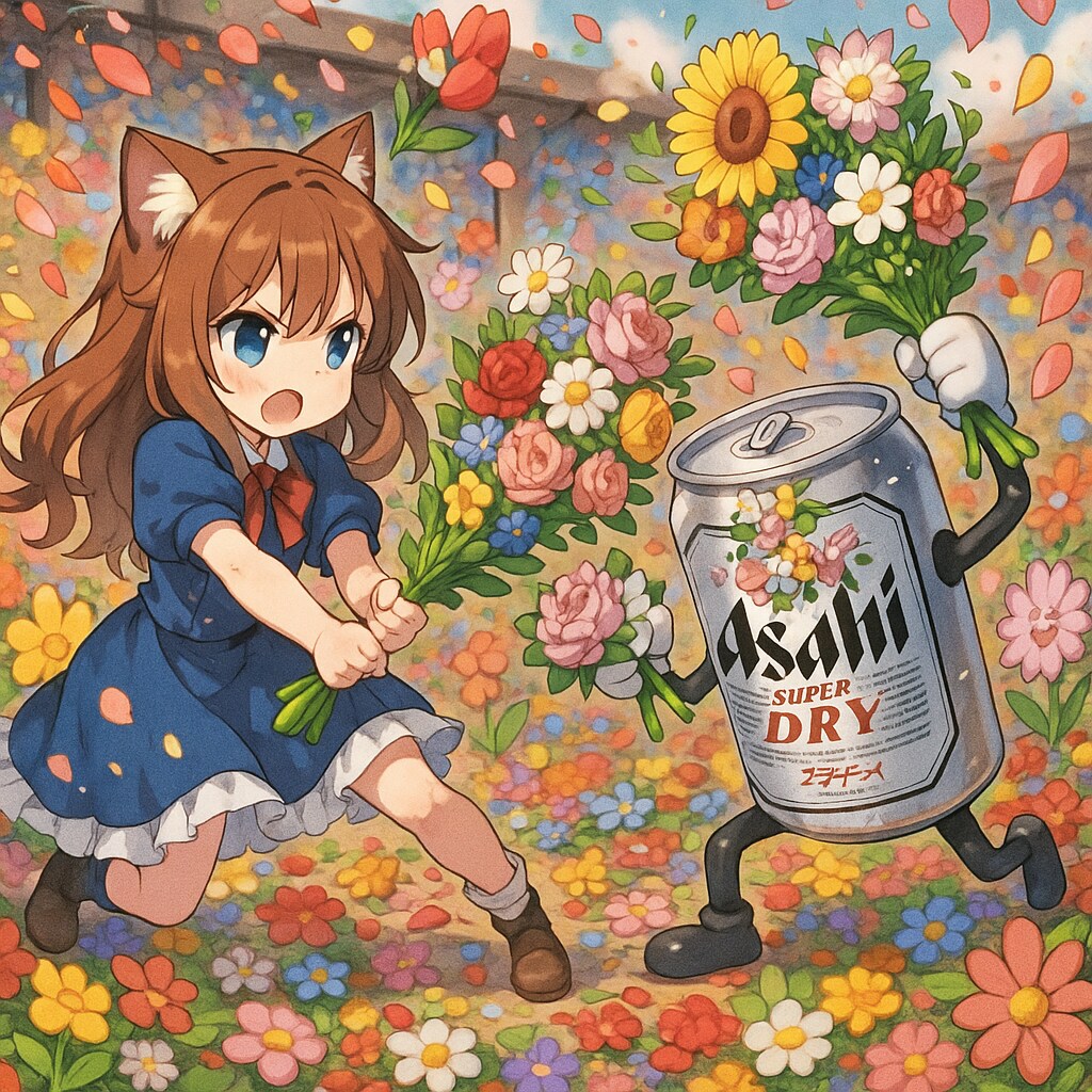 花束バトラーの小さな女の子