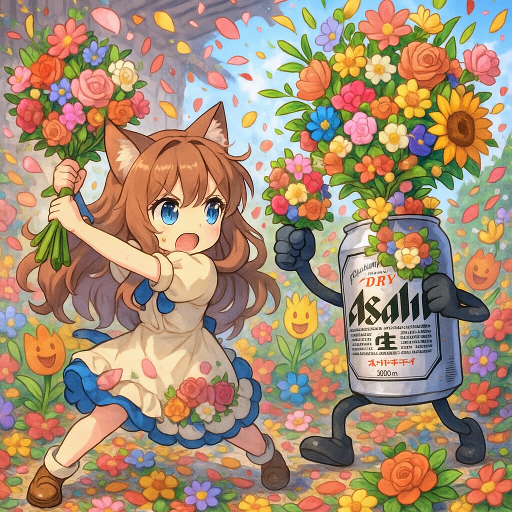 花束バトラーの小さな女の子