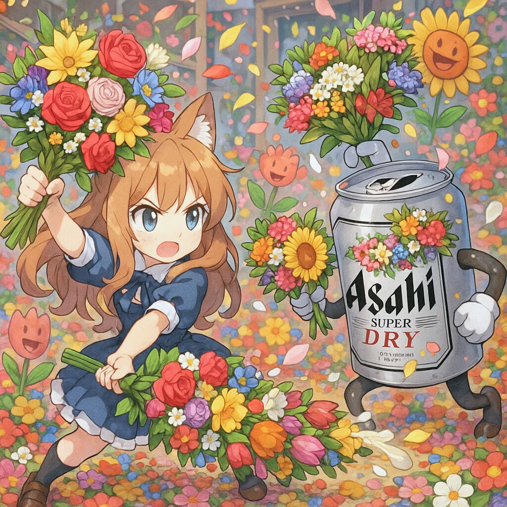 花束バトラーの小さな女の子