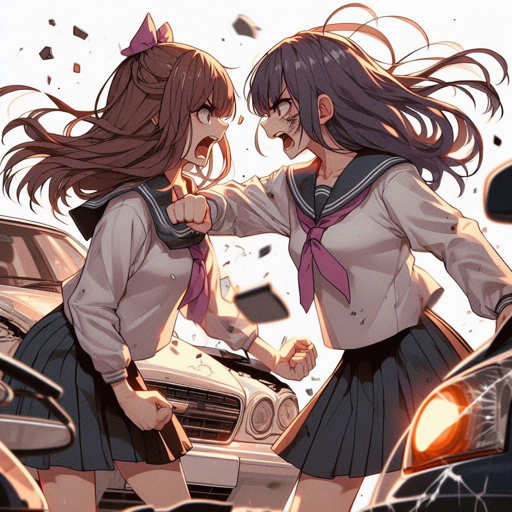 女子高生の大喧嘩