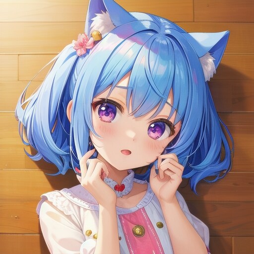 新居の床に寝転んでいる女の子