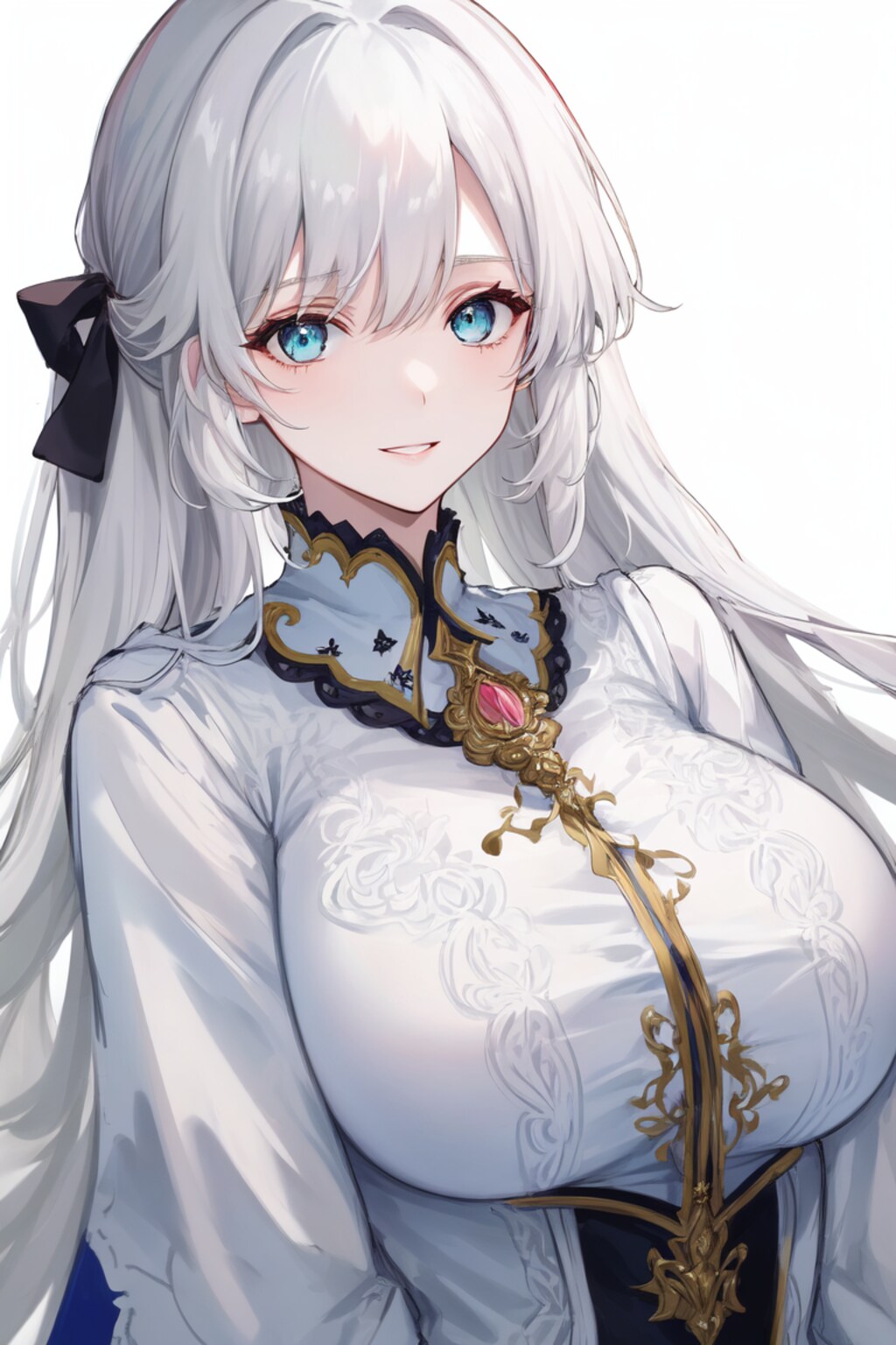 白髪ロングちゃん ドレス４