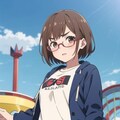 姉御系ツンデレメガネ女子若葉しずくとのデート#2遊園地へGo！ 2枚目
