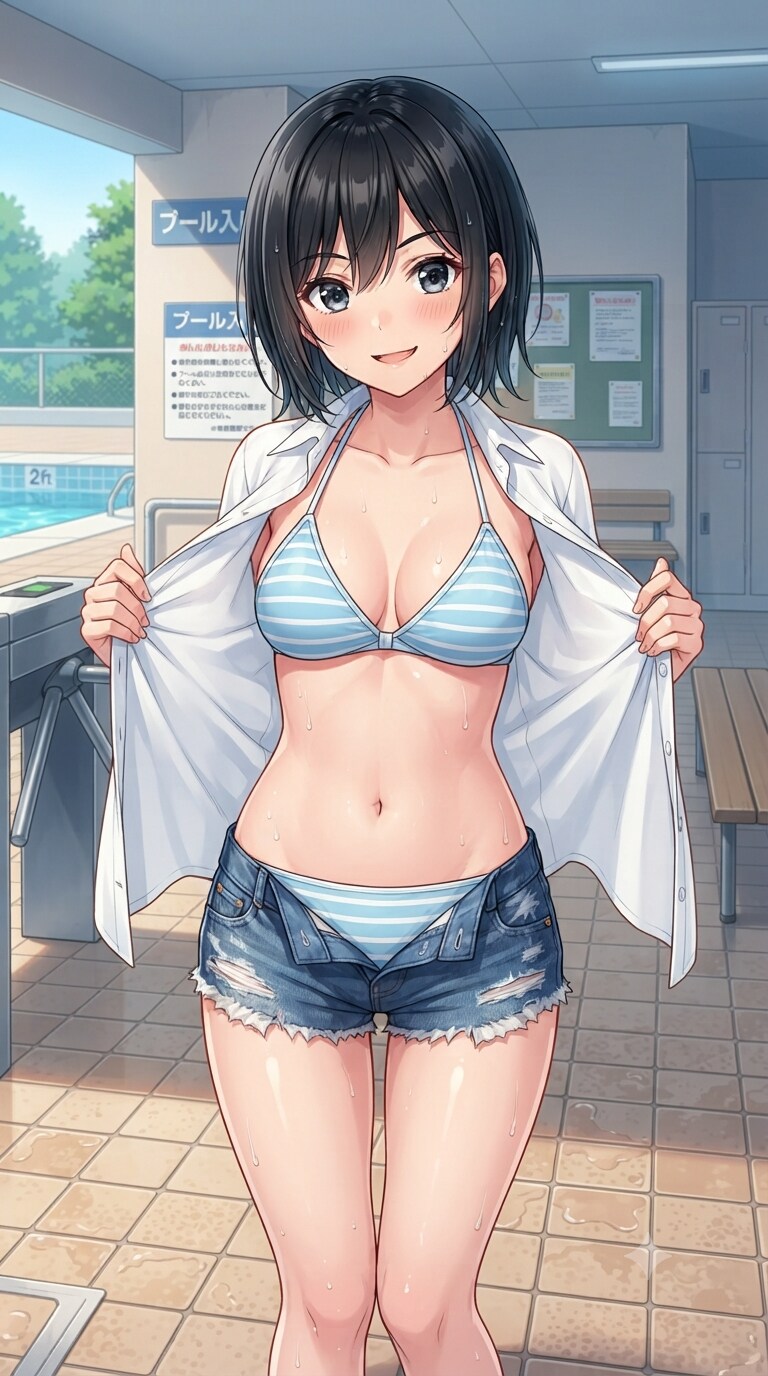 いきなりシャツを広げてからかう幼馴染