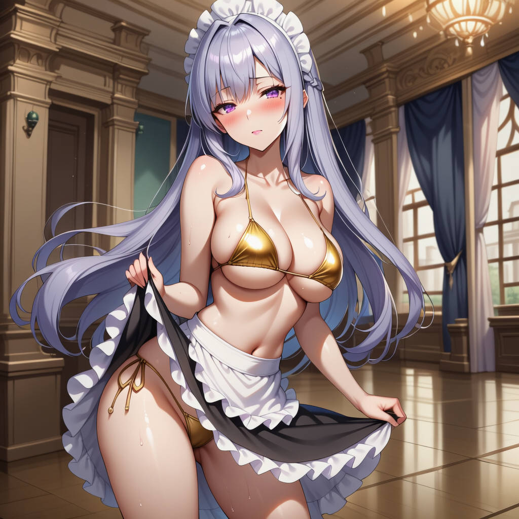 メイド服の下は。(着衣差分あり)