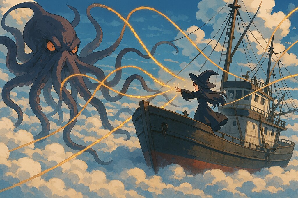 雲海のクラーケン漁