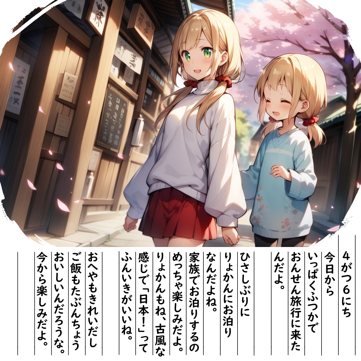 【絵日記】おんせんりょこうにきました | の人気AIイラスト・グラビア