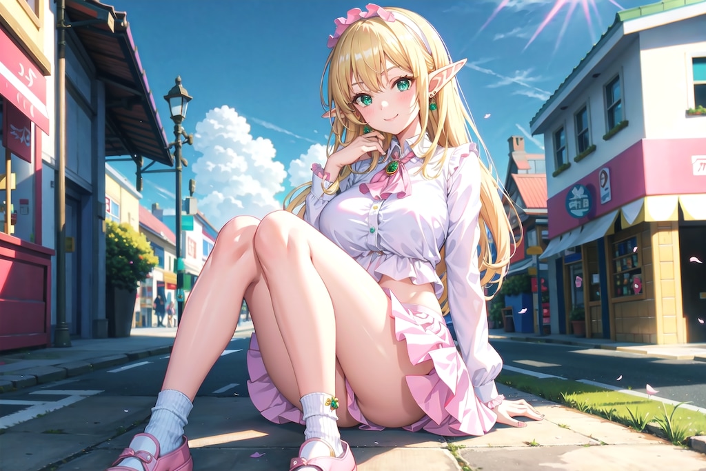 ベンチに座って