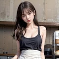 カフェ店員スカートたくし上げ 4枚目