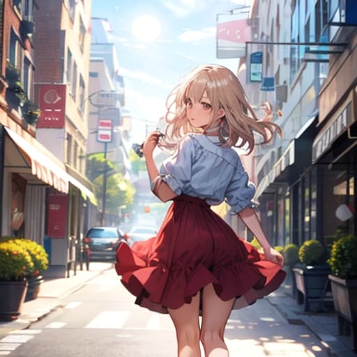 これからお昼ごはん食べにいこうよ、チョコおごるからね！ | の人気AIイラスト・グラビア