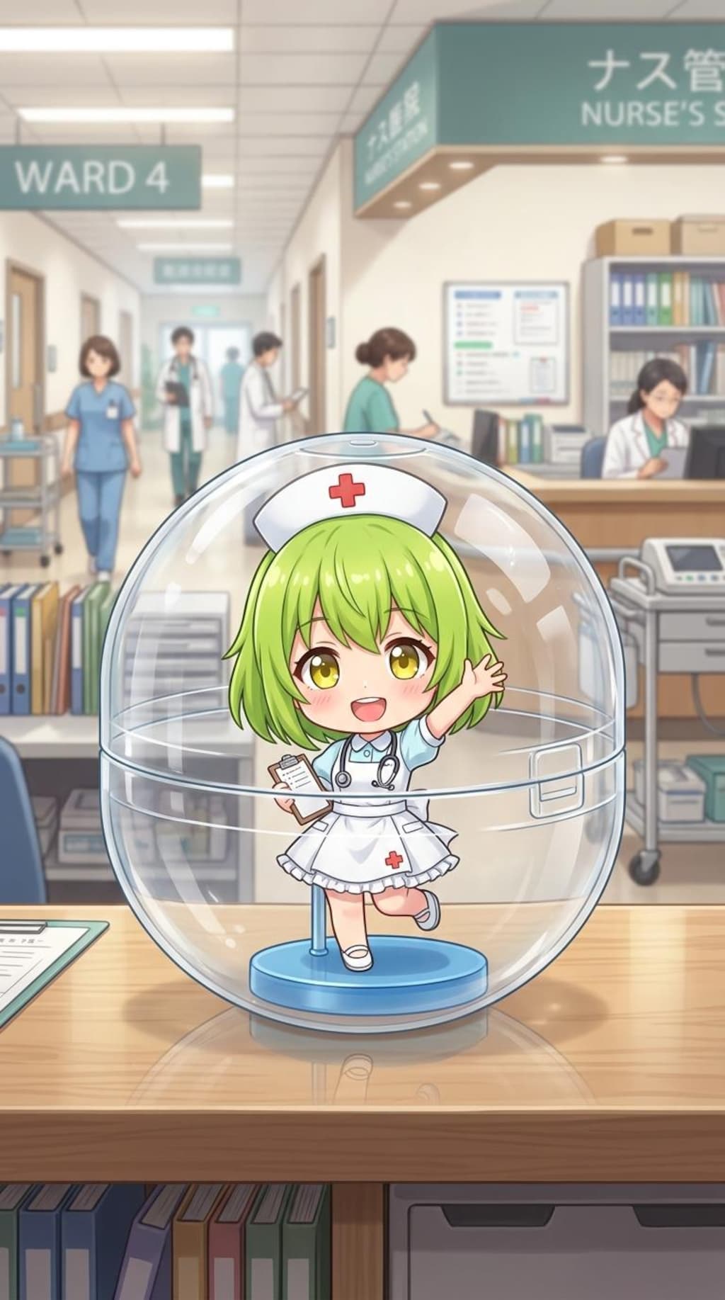 ナース服姿のLIMEちゃんをカプセルに入れたよ