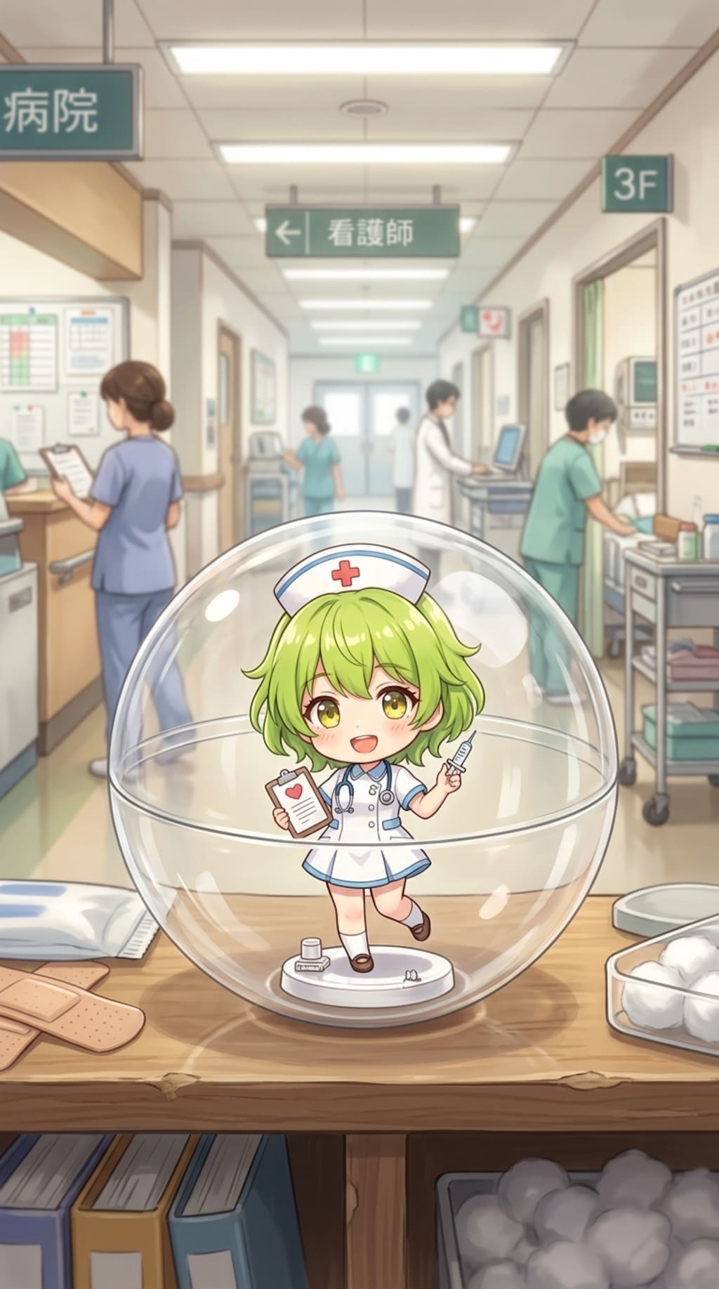 ナース服姿のLIMEちゃんをカプセルに入れたよ