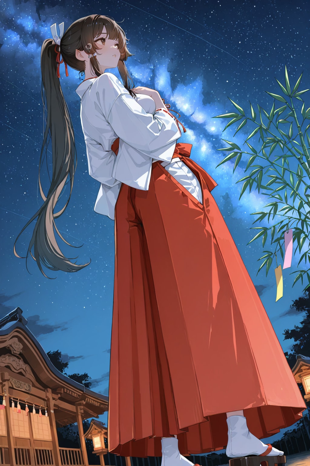 星空に願う巫女さん。（APRICOT）