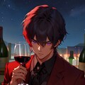 ワインレッドな黒髪短髪男性（12枚） 10枚目
