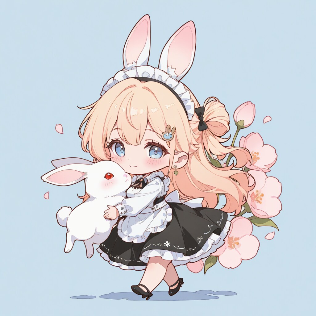 うさちゃんと一緒だよ♪ | の人気AIイラスト・グラビア