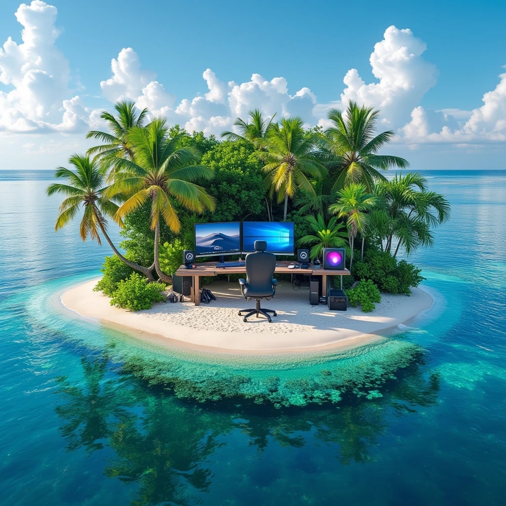 ネット完備の孤島