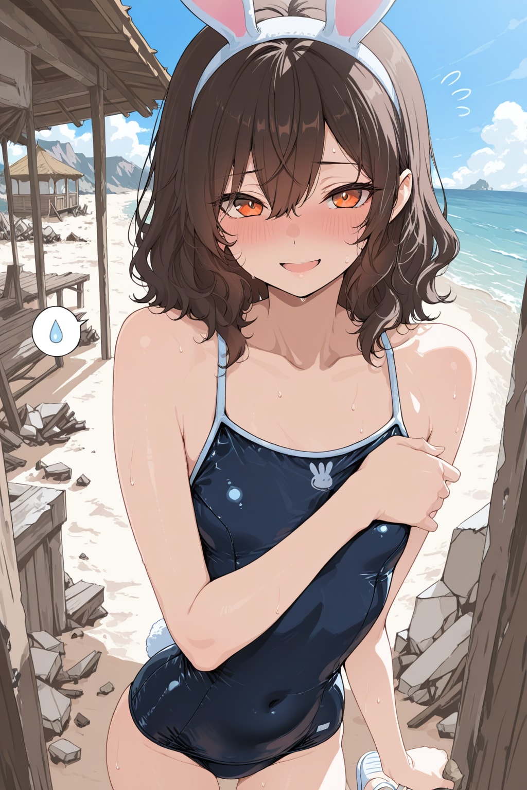 とりあえずスク水バニー