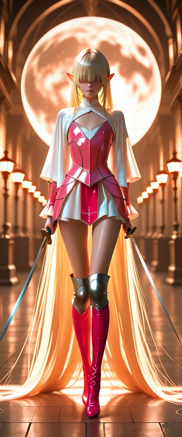 金髪エルフ女剣士