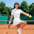昭和レトロ風の女子テニス部員 9枚目