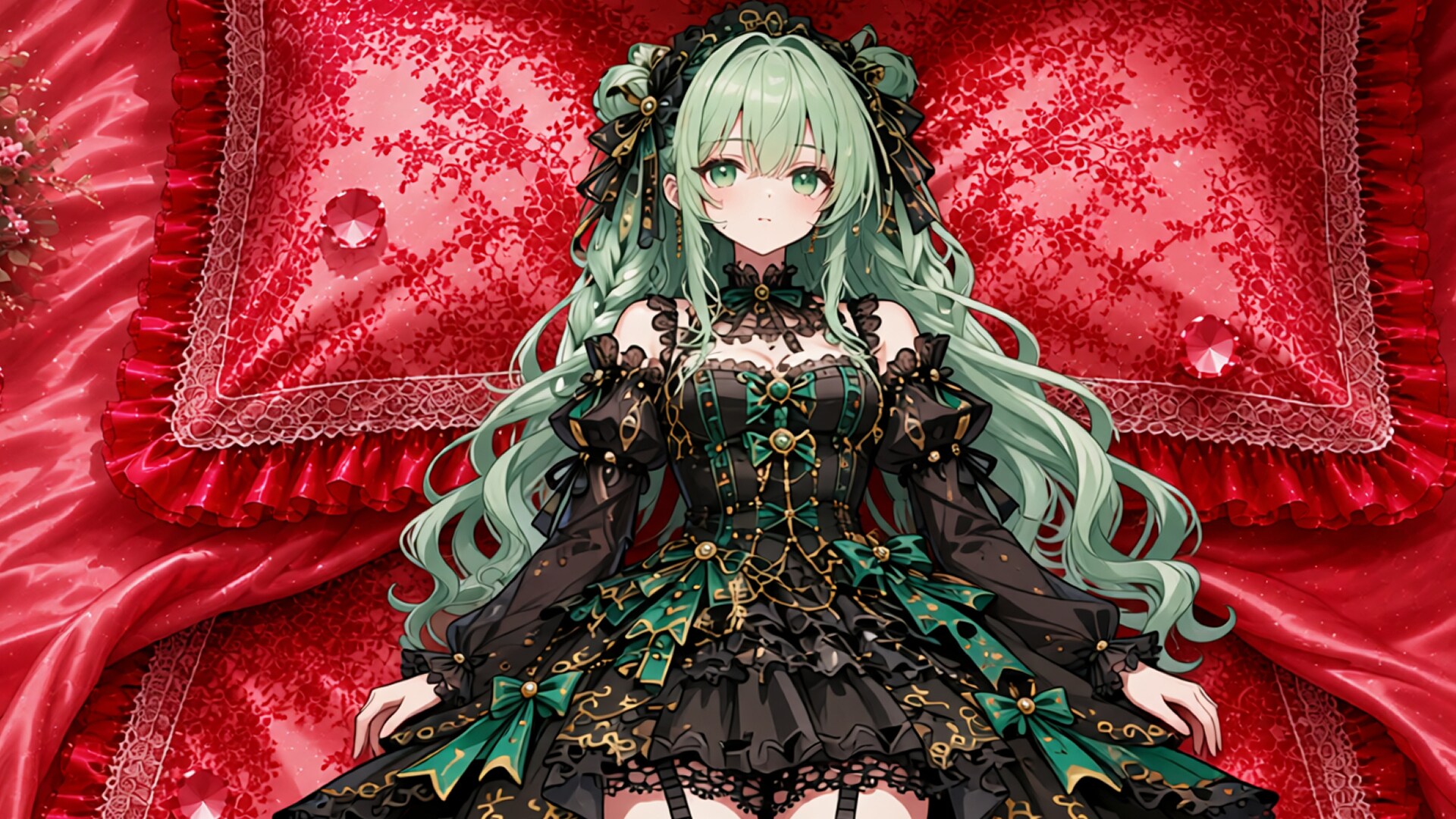 緑髪少女とドレス　その1