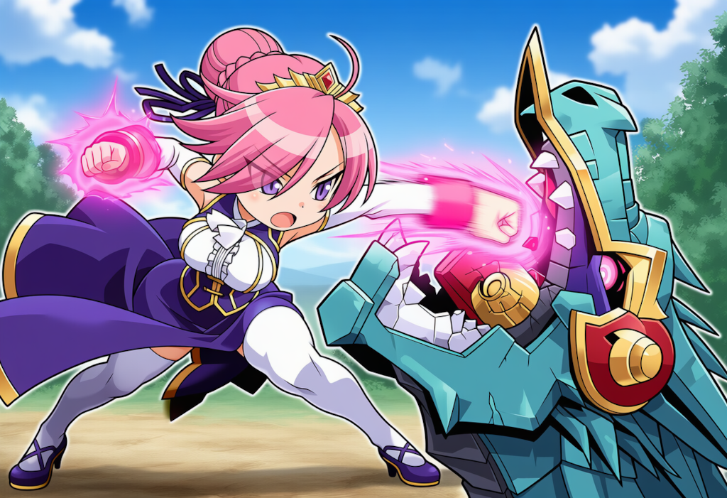 ロボドラゴンと戦う瑞穂