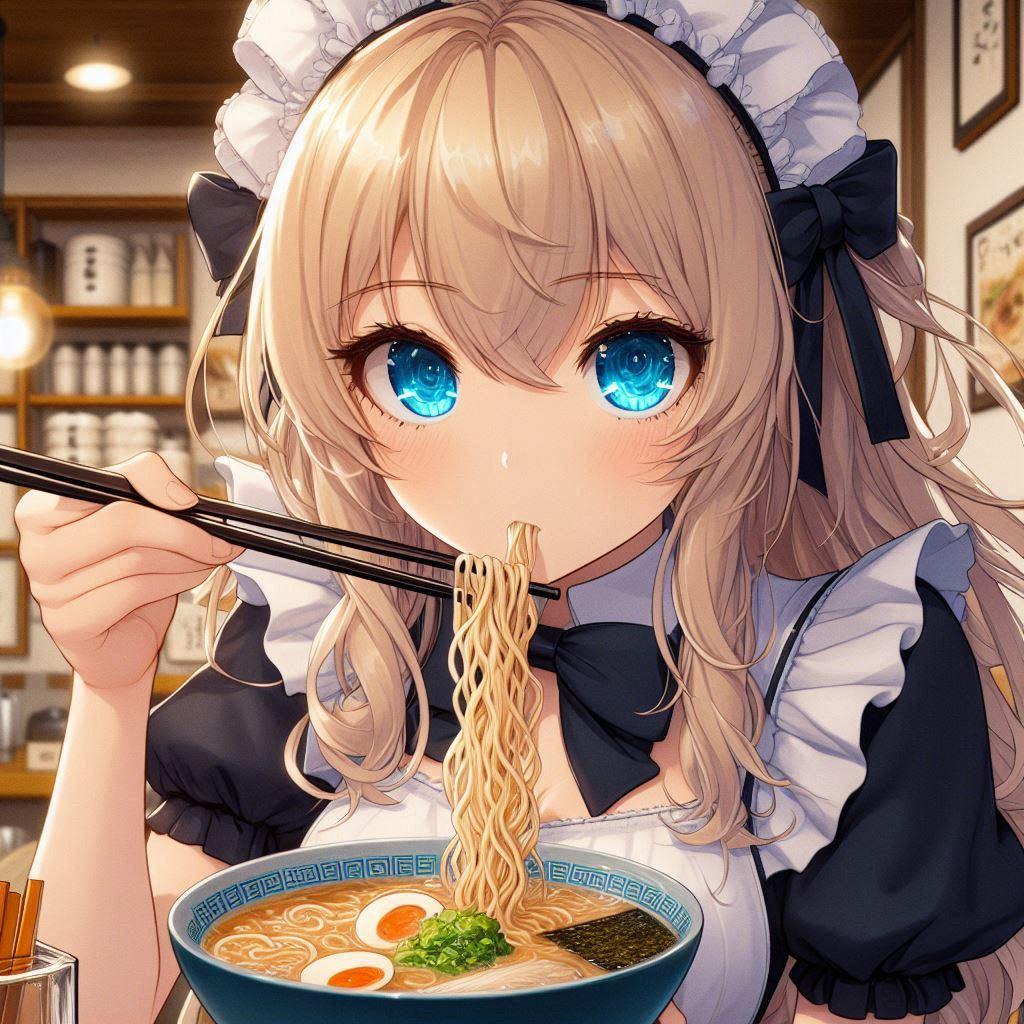 ラーメン大好きメイドさん | の人気AIイラスト・グラビア