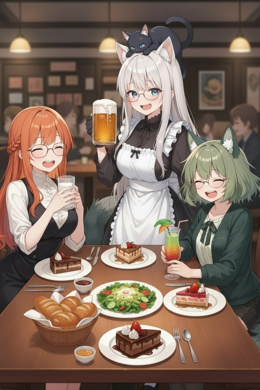 楽しい忘年会😸 | の人気AIイラスト・グラビア