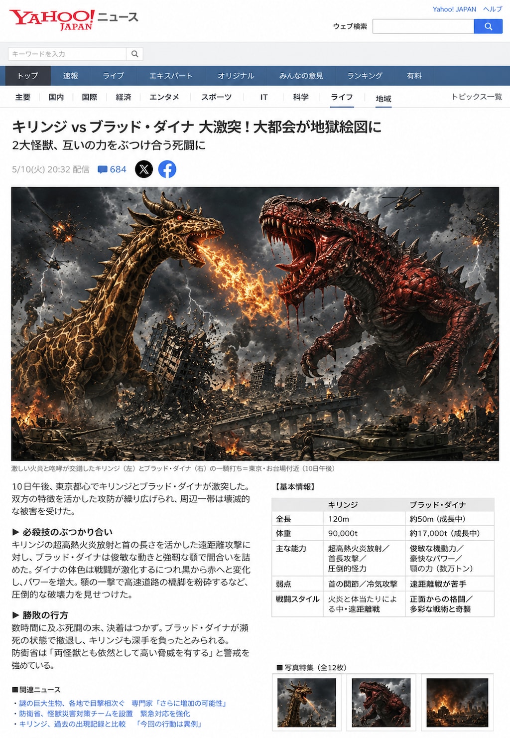 キリンジ対ブラッドダイナ