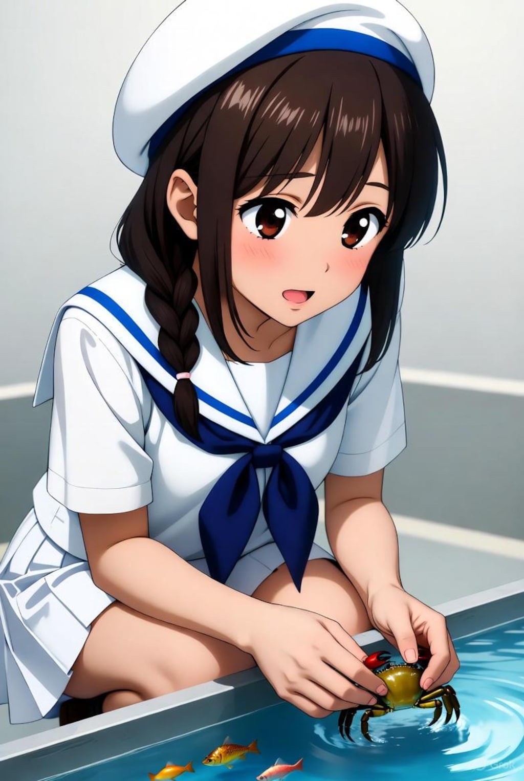 水族館のふれあいコーナー