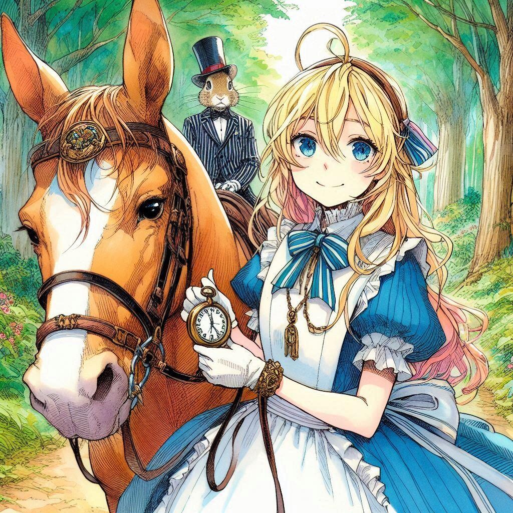 乗馬する少女⑤