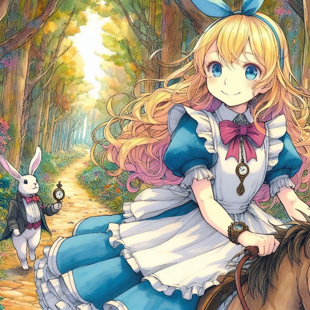 乗馬する少女⑤
