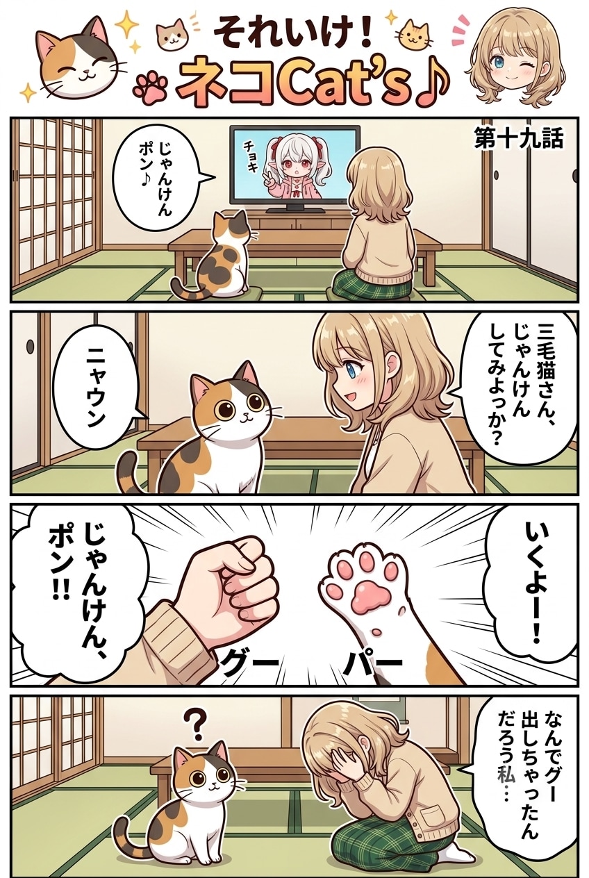 【19話】それいけ！ネコCat's♪(４コマ漫画)