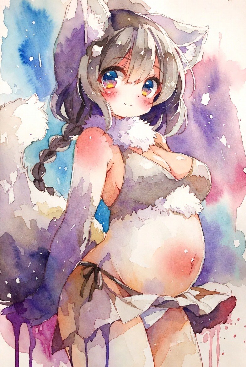 ネコミミちゃんの下着姿