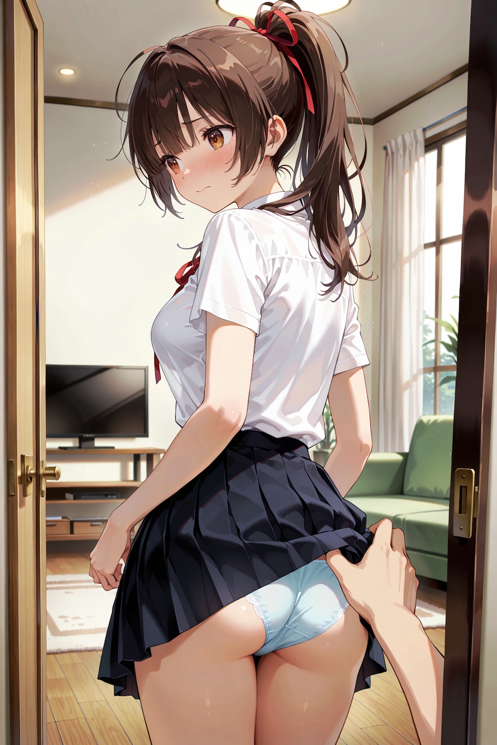 あかりんのスカートをめくってみた Y902