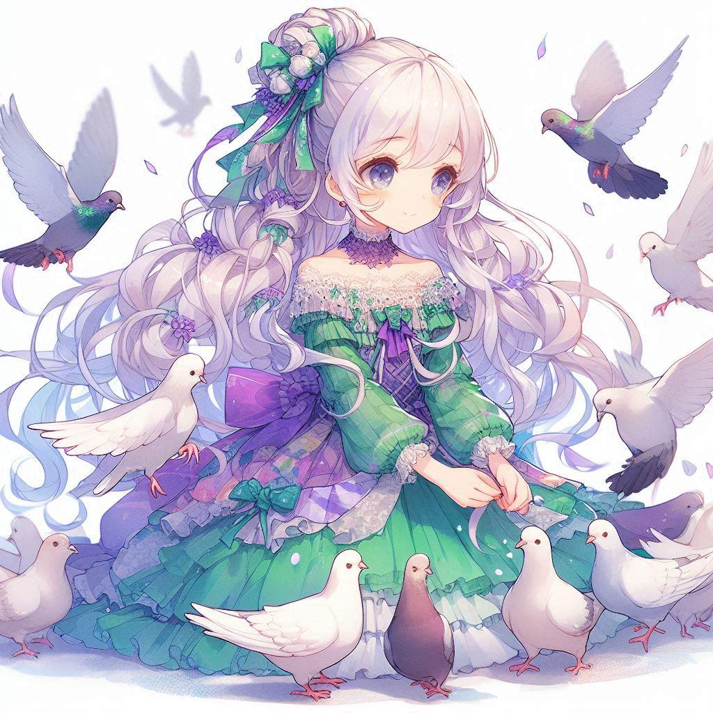 白髪の可愛い女の子【5】 | の人気AIイラスト・グラビア