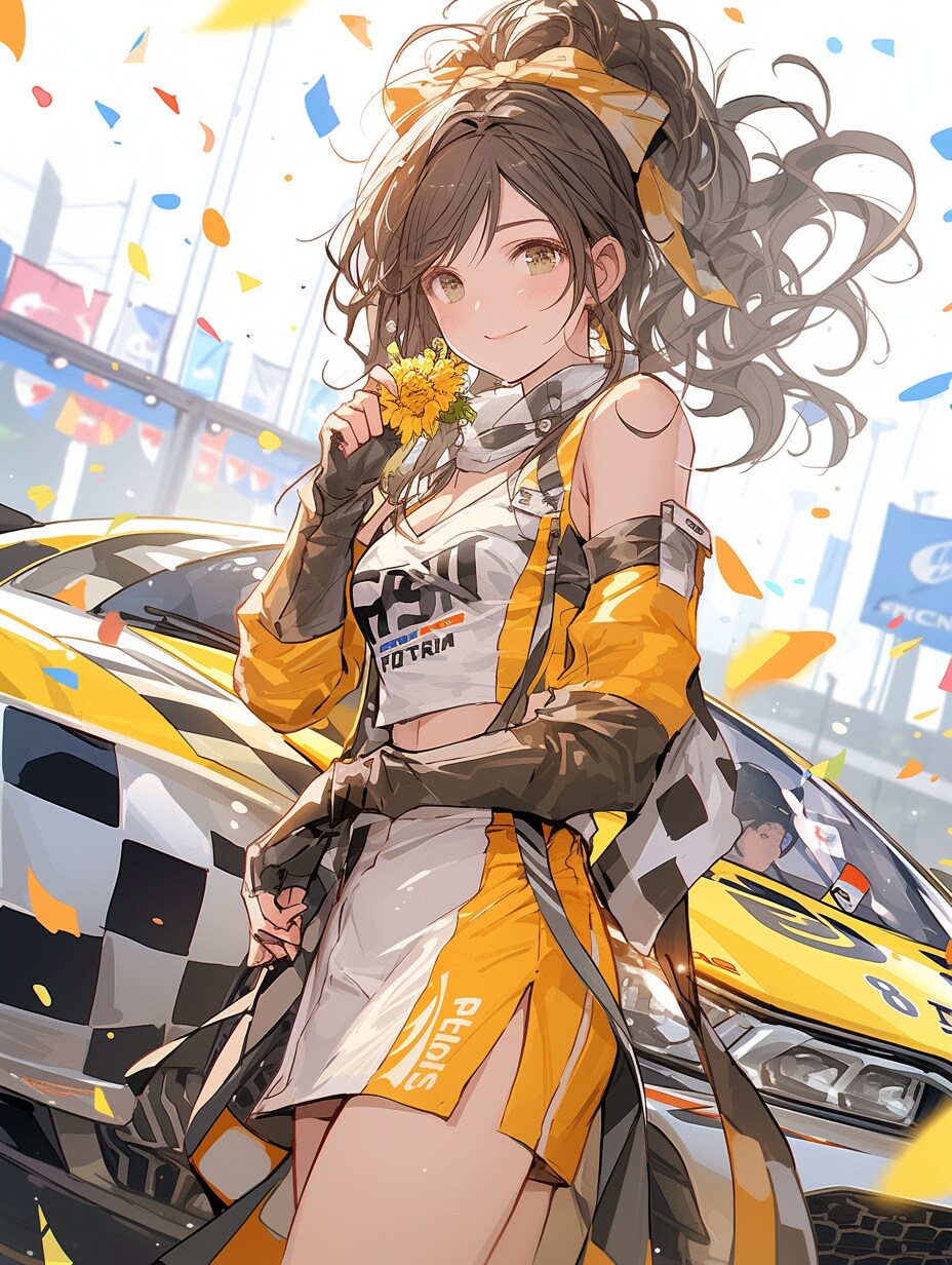 勝利の女神、レースクイーン真知さん