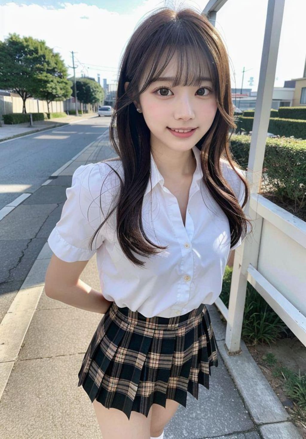「おはよ♪」元気に挨拶してくれるクラスの美女