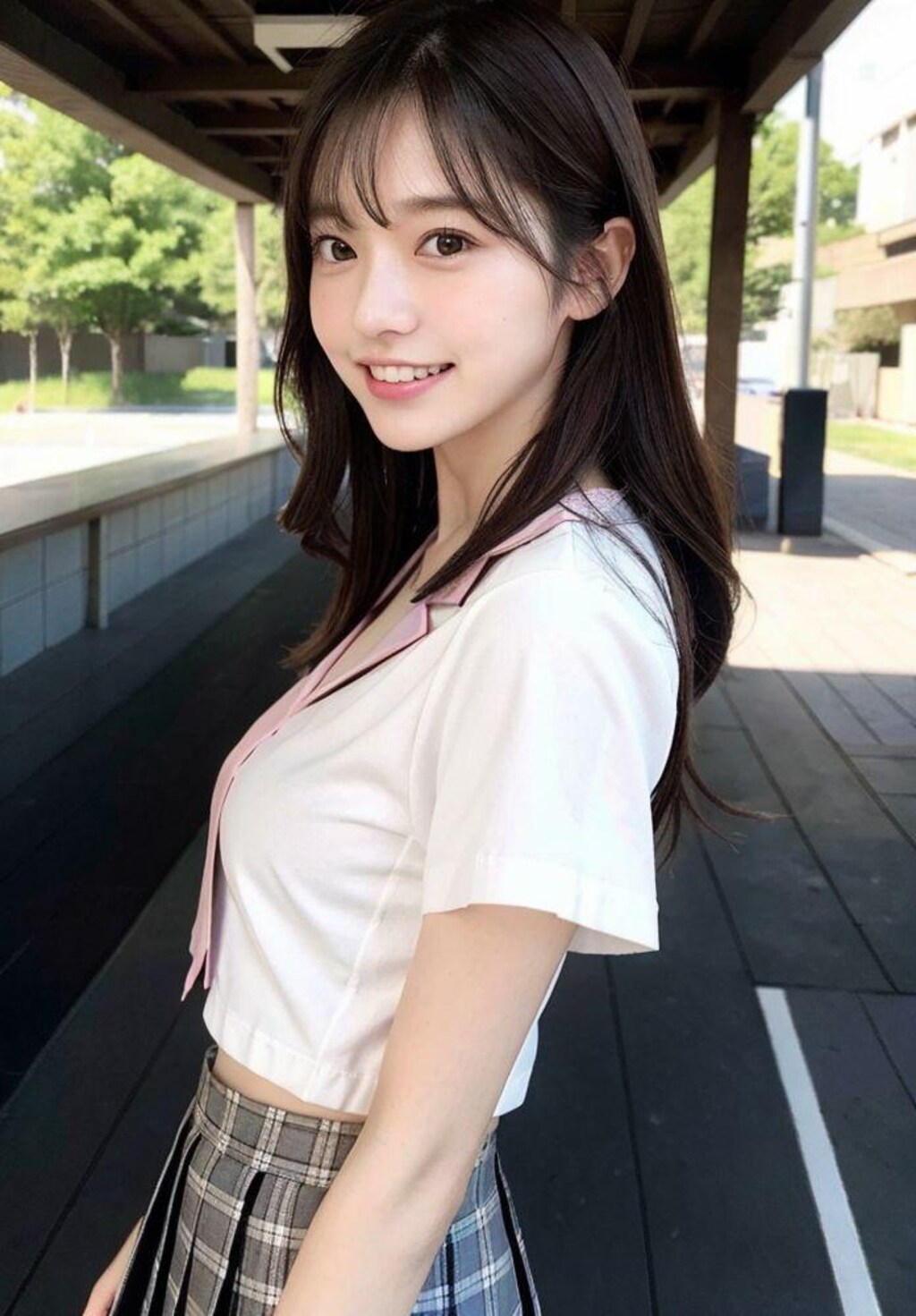 「おはよ♪」元気に挨拶してくれるクラスの美女