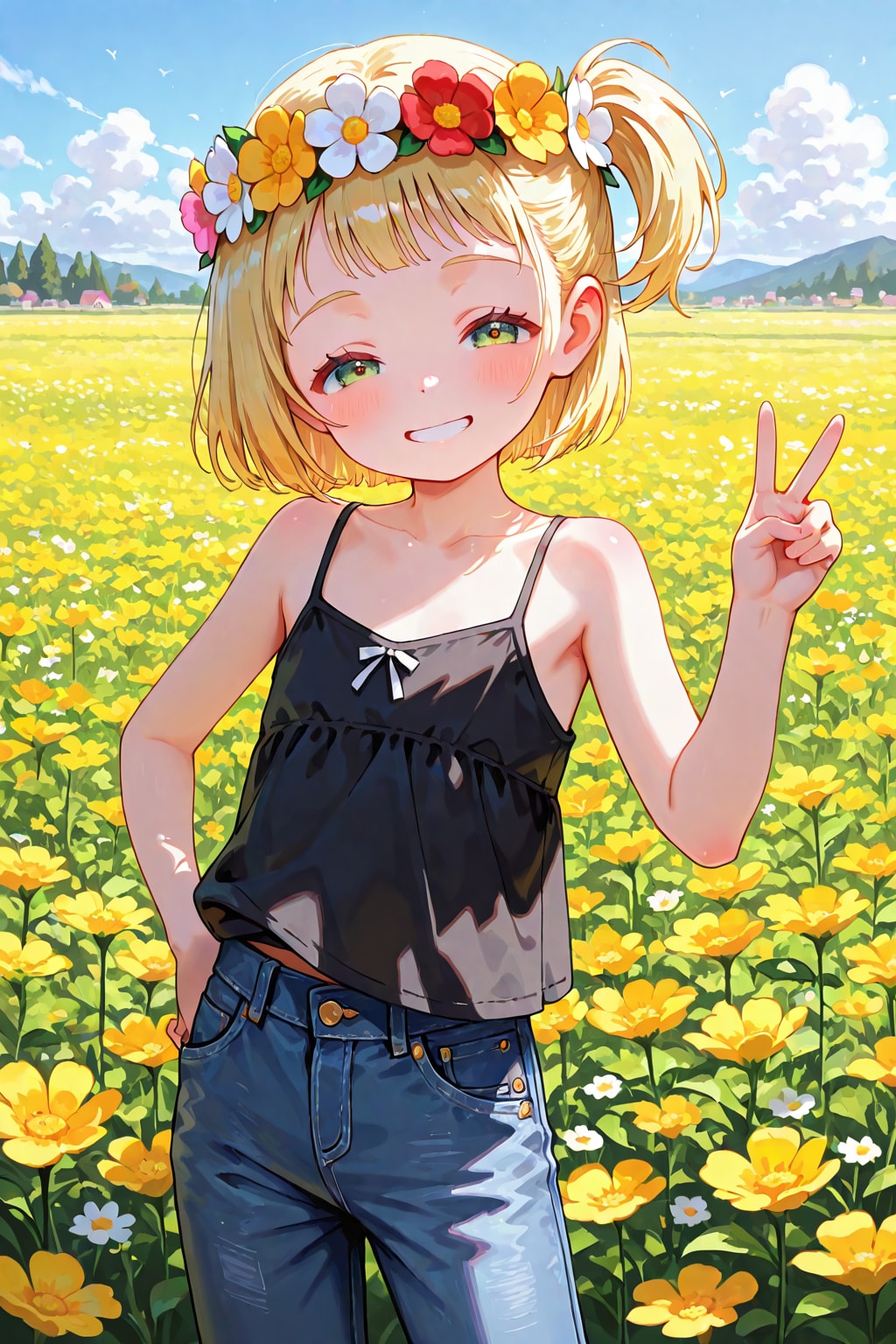 まるで花畑の妖精みたい♪ | の人気AIイラスト・グラビア